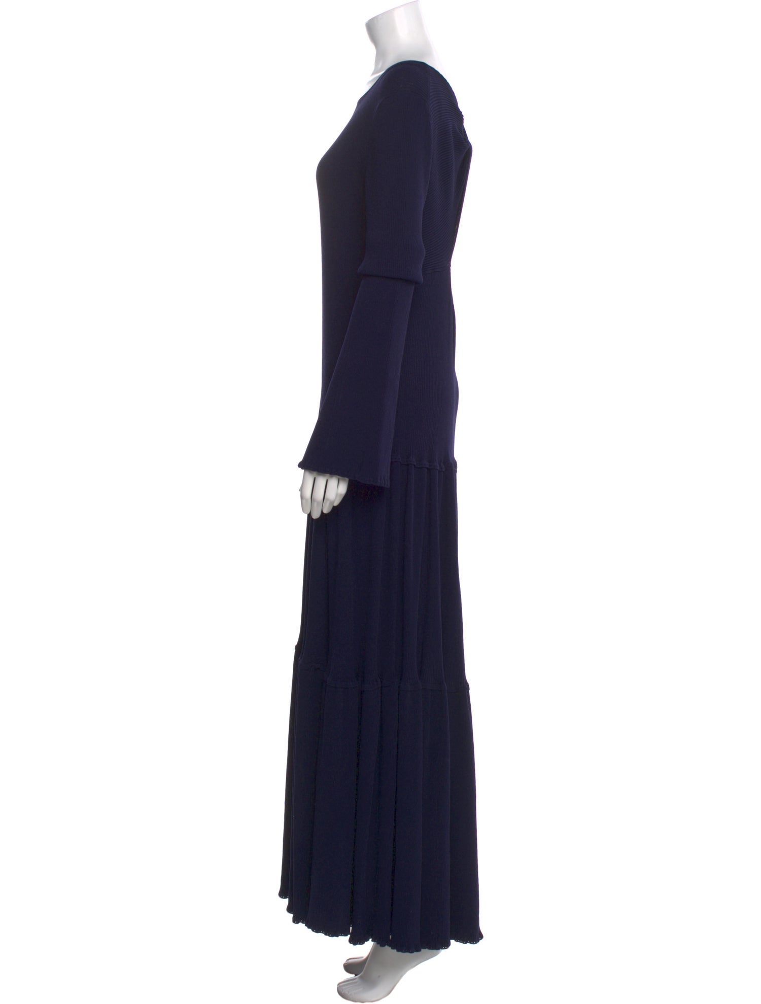 Carolina Herrera Scoop Neck Long Dress
