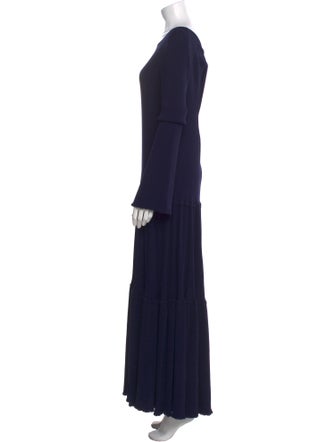 Carolina Herrera Scoop Neck Long Dress