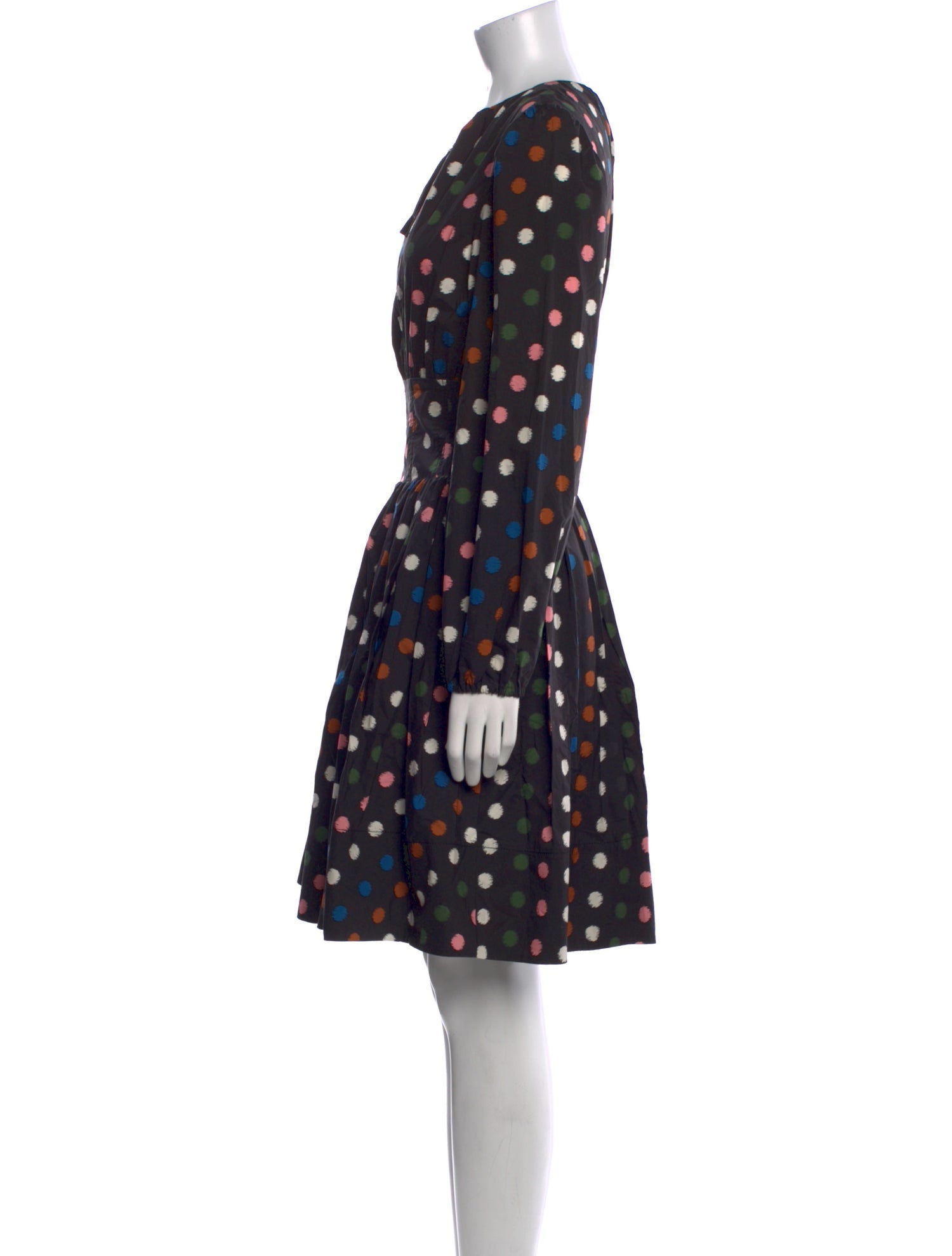 Carolina Herrera Polka Dot Print Knee-Length Dress