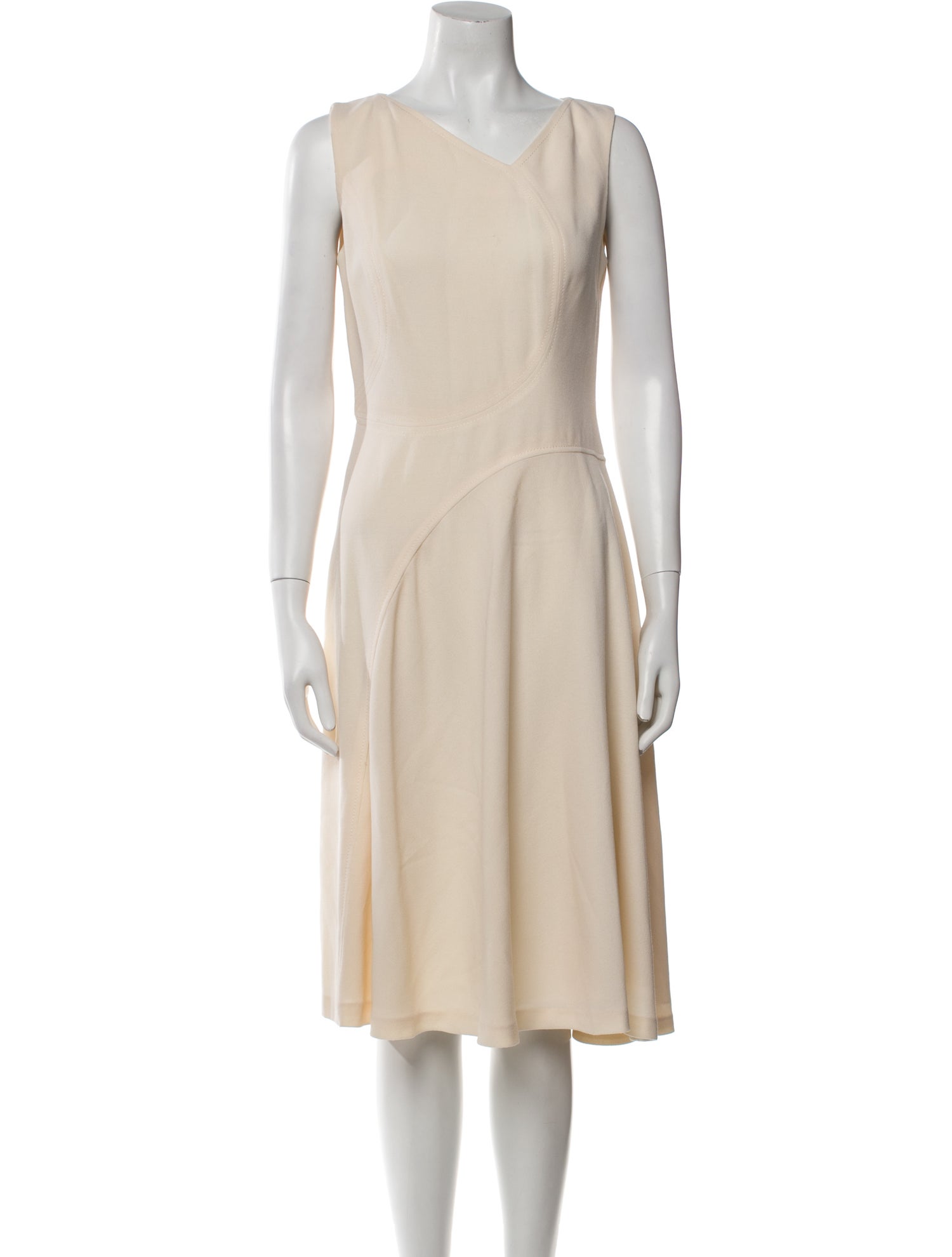 Carolina Herrera Virgin Wool Midi Length Dress