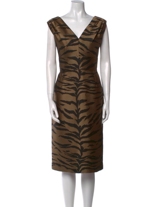 Carolina Herrera Silk Midi Length Dress