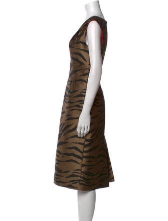 Carolina Herrera Silk Midi Length Dress