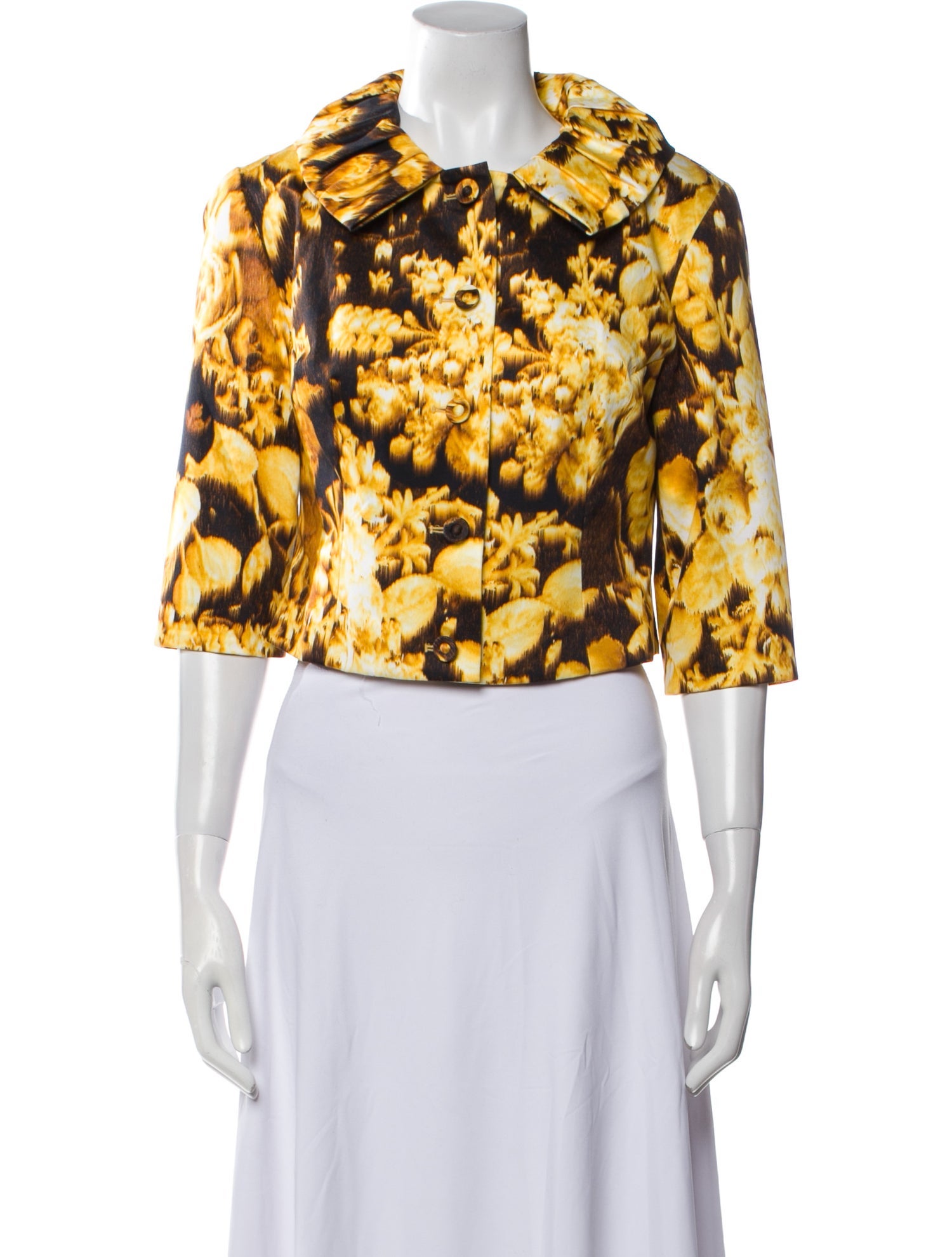 Carolina Herrera Floral Print Evening Jacket
