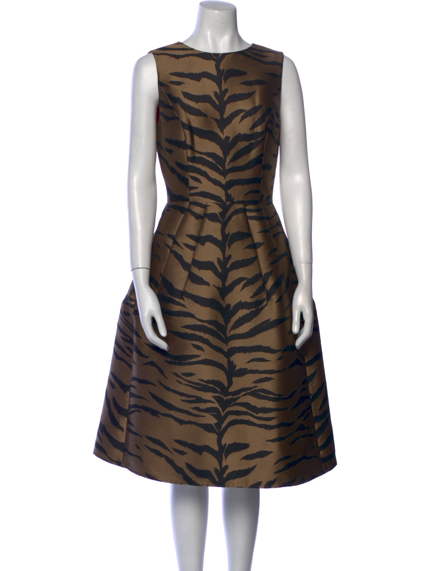 Carolina Herrera Animal Print Midi Length Dress w/ Tags