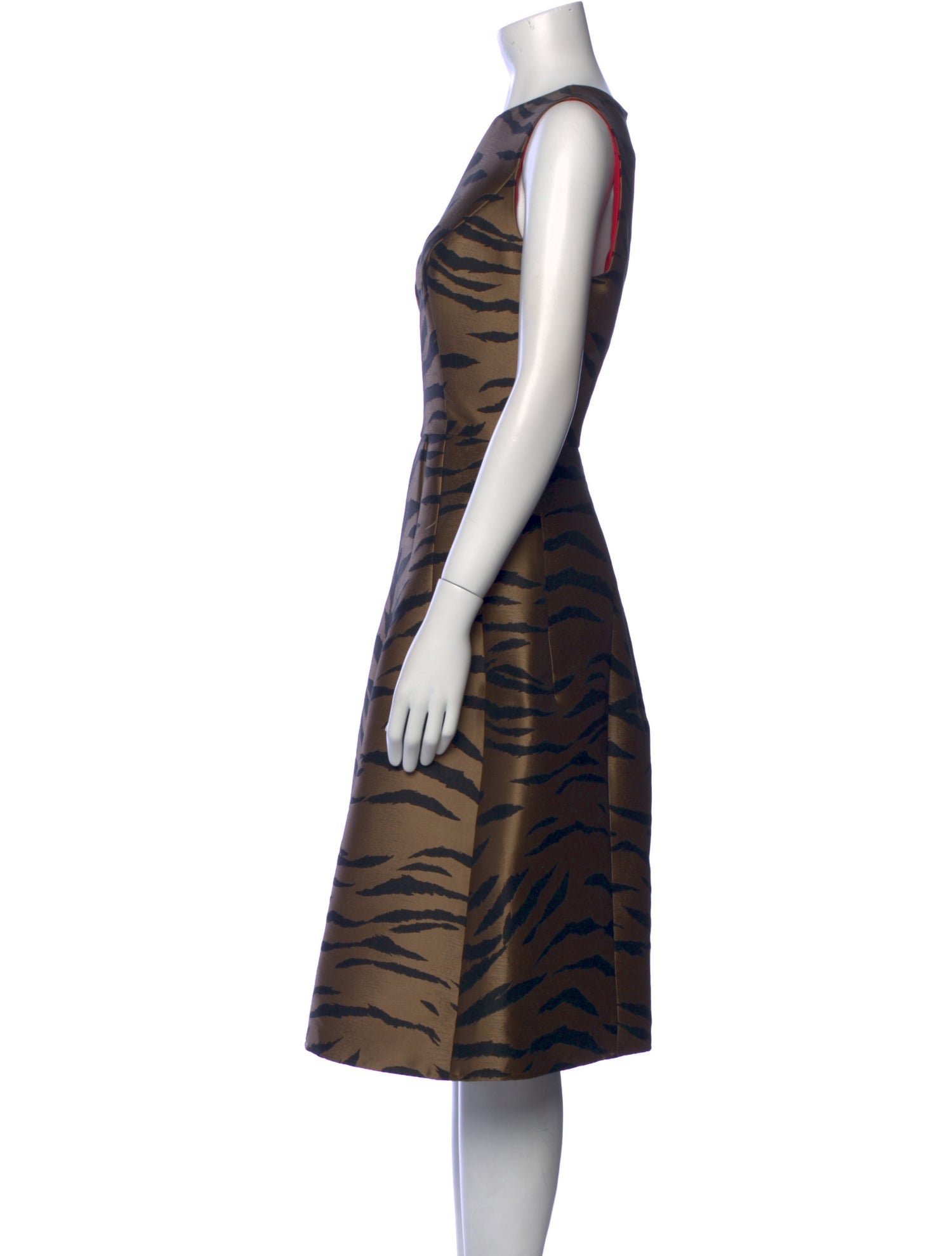 Carolina Herrera Animal Print Midi Length Dress w/ Tags