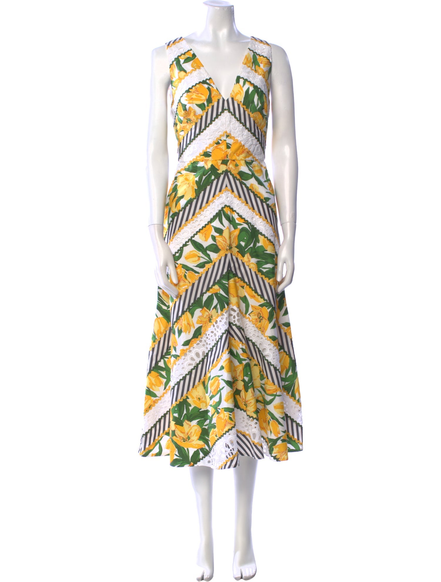Carolina Herrera Printed Midi Length Dress