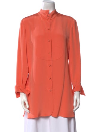 Carolina Herrera Mock Neck Long Sleeve Tunic