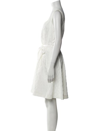 Carolina Herrera Scoop Neck Knee-Length Dress