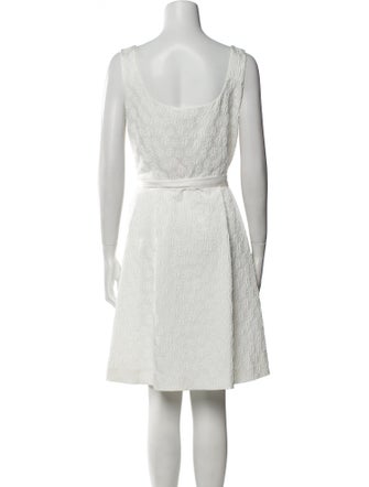 Carolina Herrera Scoop Neck Knee-Length Dress