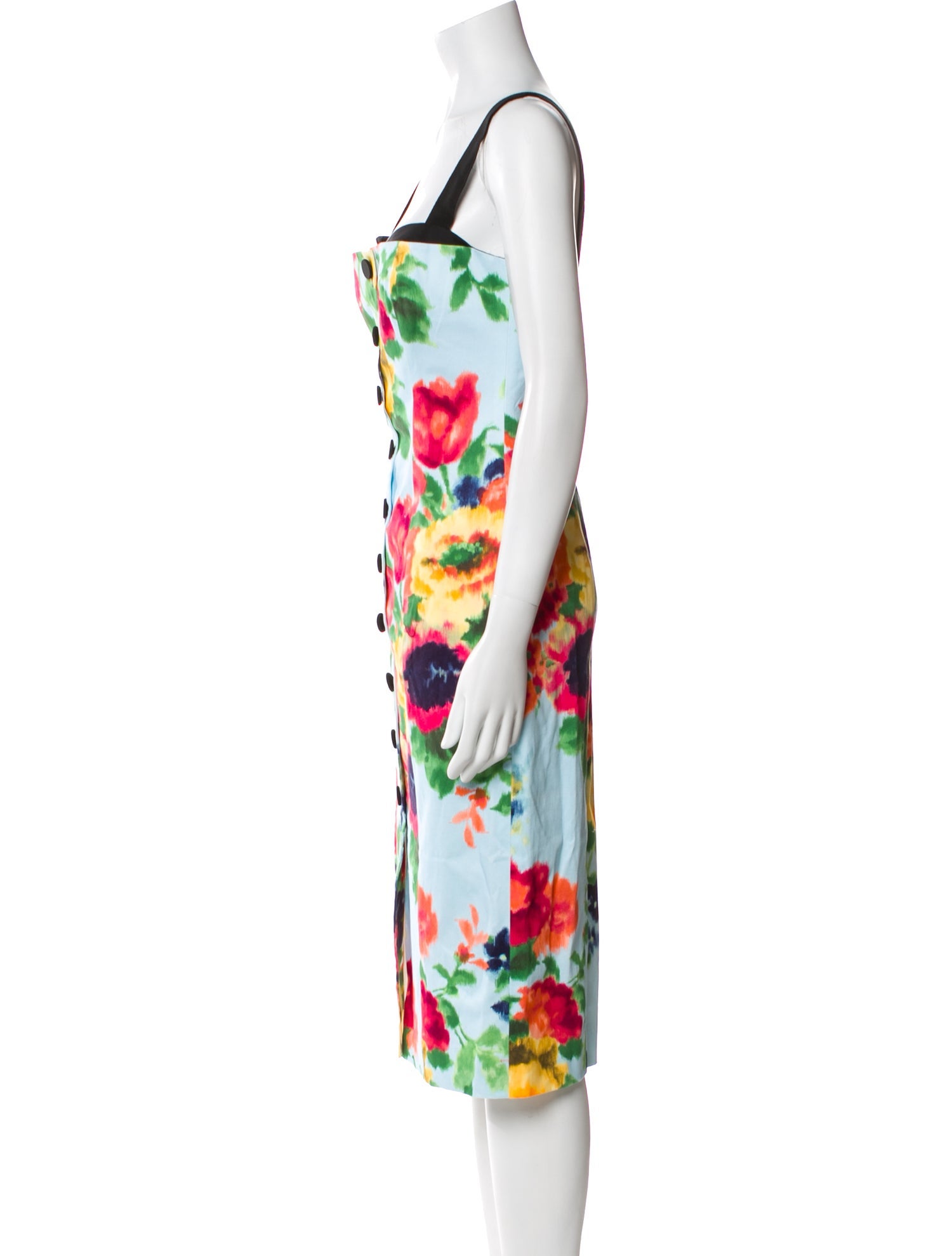 Carolina Herrera Floral Print Midi Length Dress w/ Tags