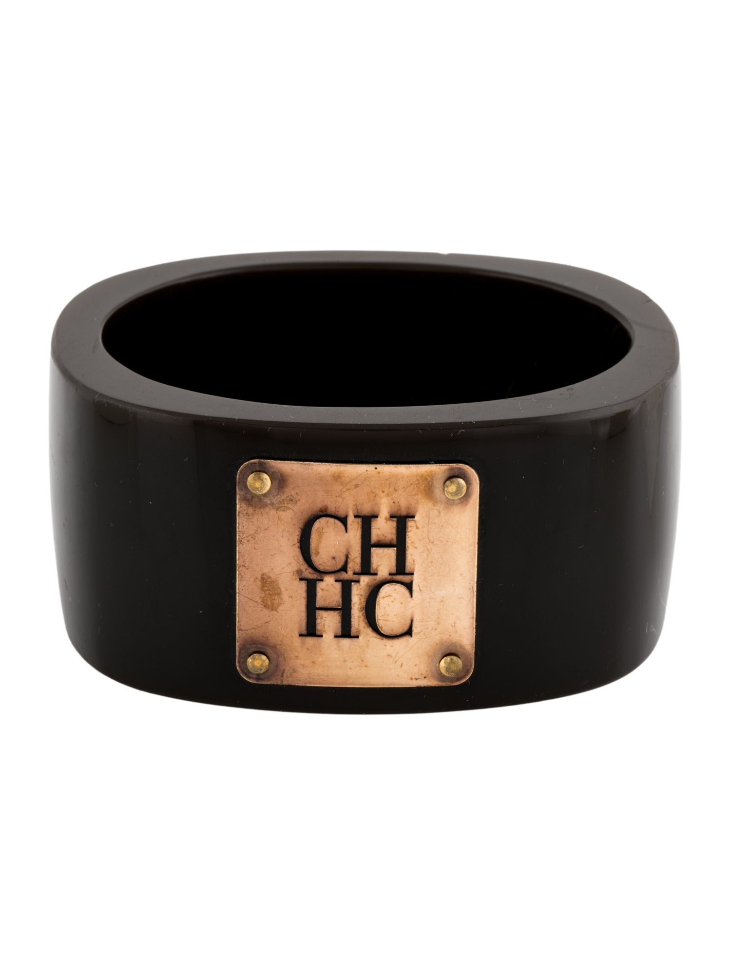 Carolina Herrera Logo Resin Bangle Bracelet