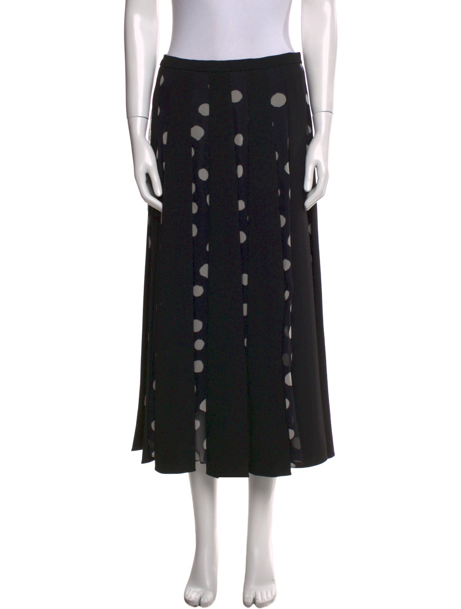 Carolina Herrera Polka Dot Print Midi Length Skirt