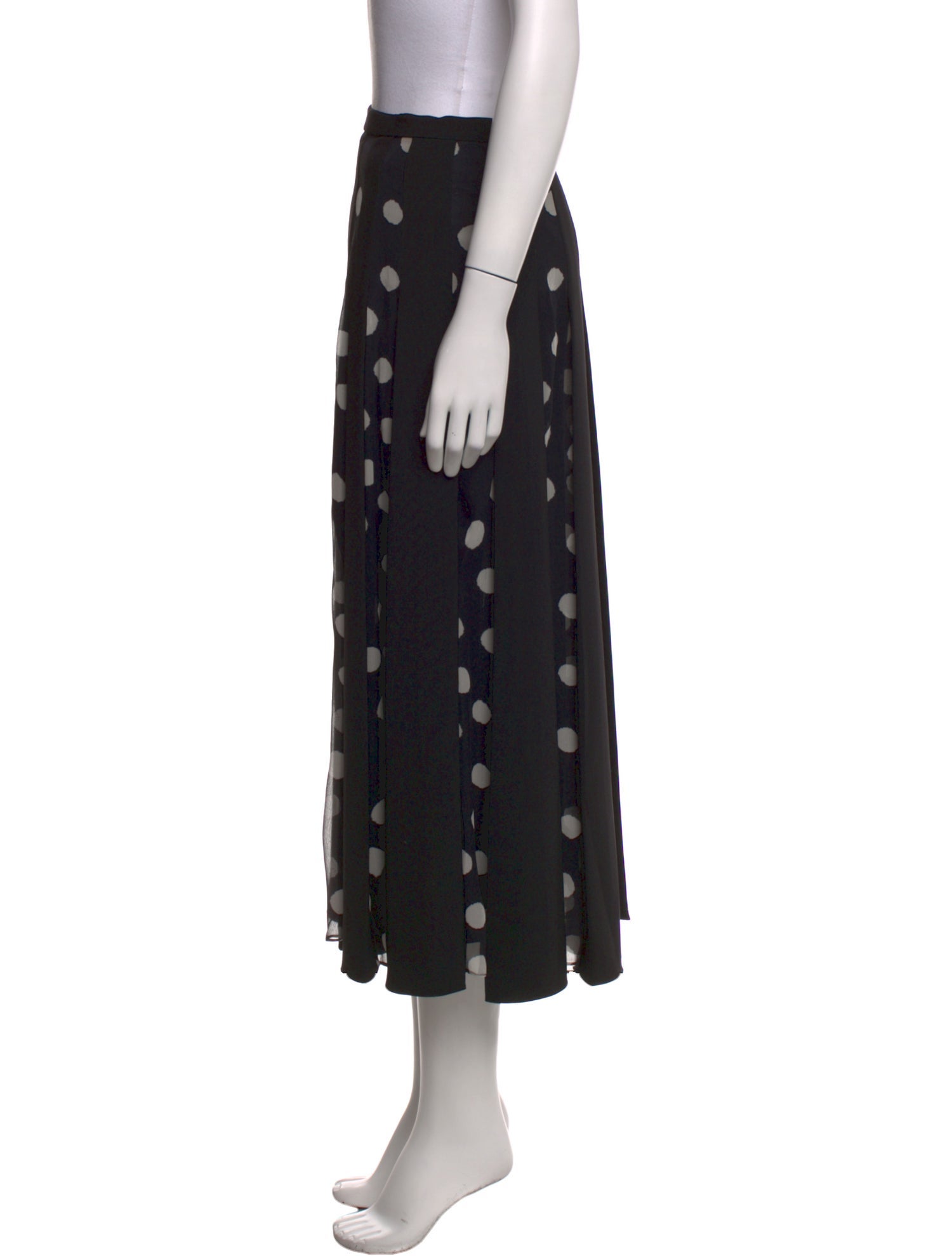 Carolina Herrera Polka Dot Print Midi Length Skirt