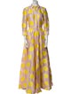Carolina Herrera Polka Dot Print Long Dress