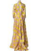 Carolina Herrera Polka Dot Print Long Dress
