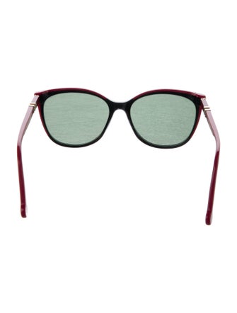 Carolina Herrera Signature Logo Cat-Eye Sunglasses