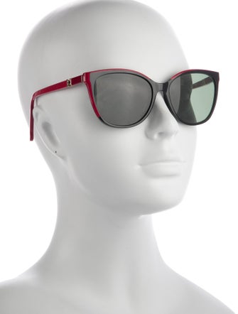 Carolina Herrera Signature Logo Cat-Eye Sunglasses