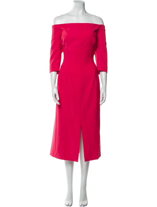 Carolina Herrera Off-The-Shoulder Midi Length Dress