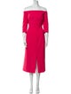 Carolina Herrera Off-The-Shoulder Midi Length Dress