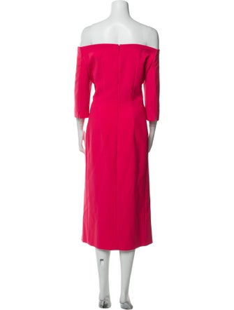 Carolina Herrera Off-The-Shoulder Midi Length Dress