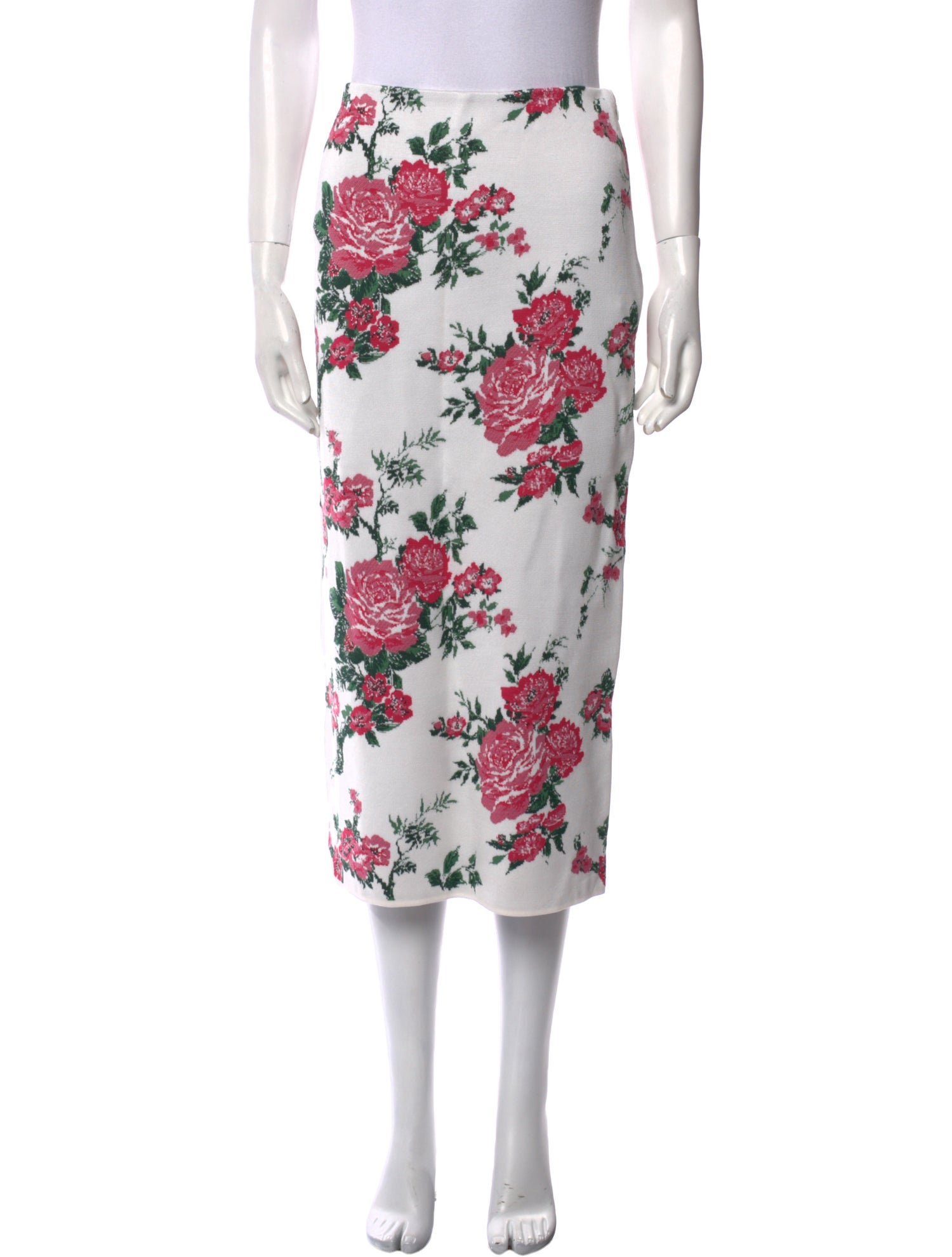 Carolina Herrera Silk Midi Length Skirt