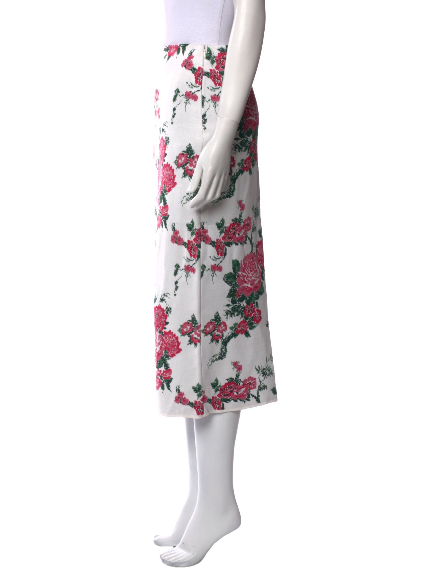 Carolina Herrera Silk Midi Length Skirt