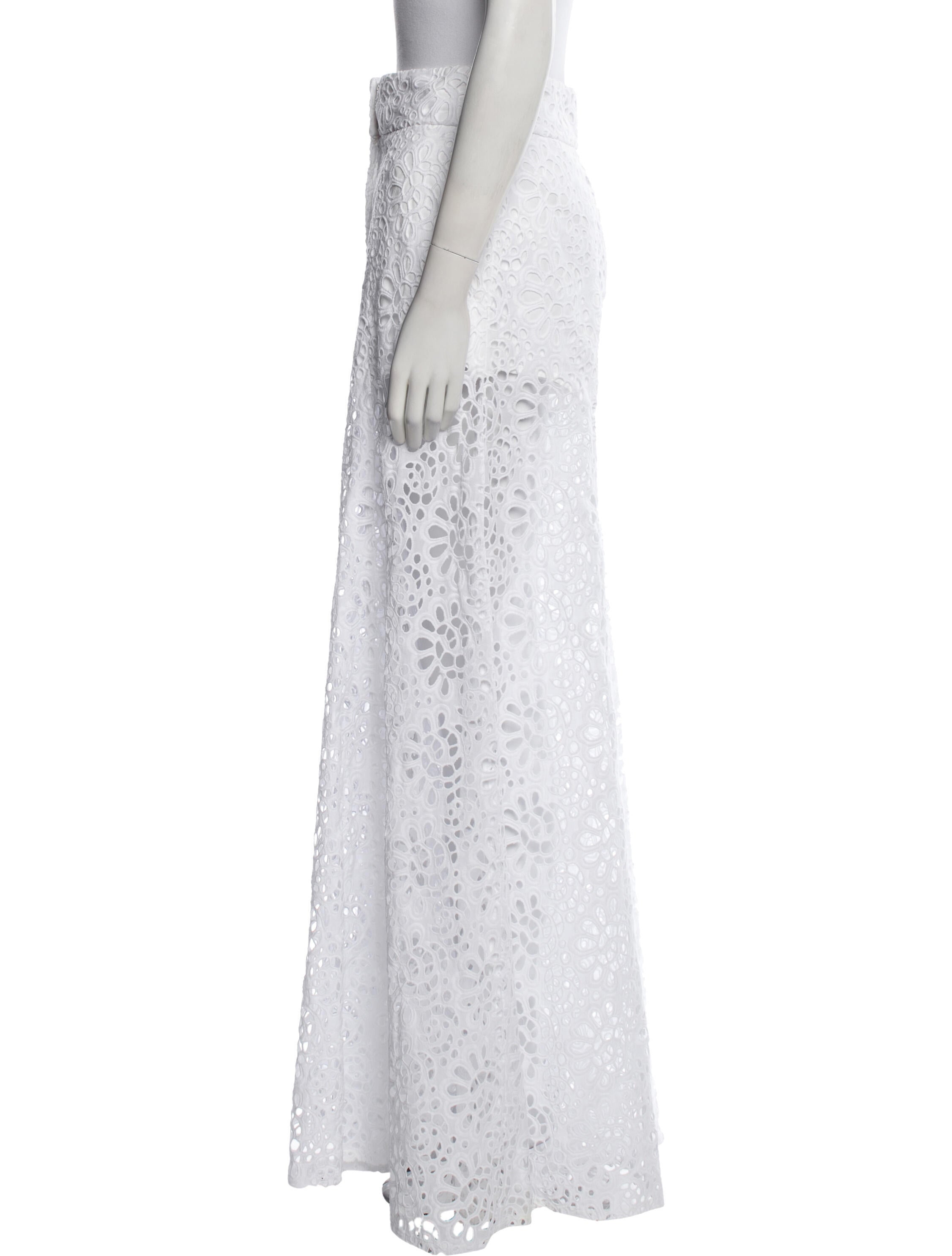 Carolina Herrera Lace Pattern Wide Leg Pants