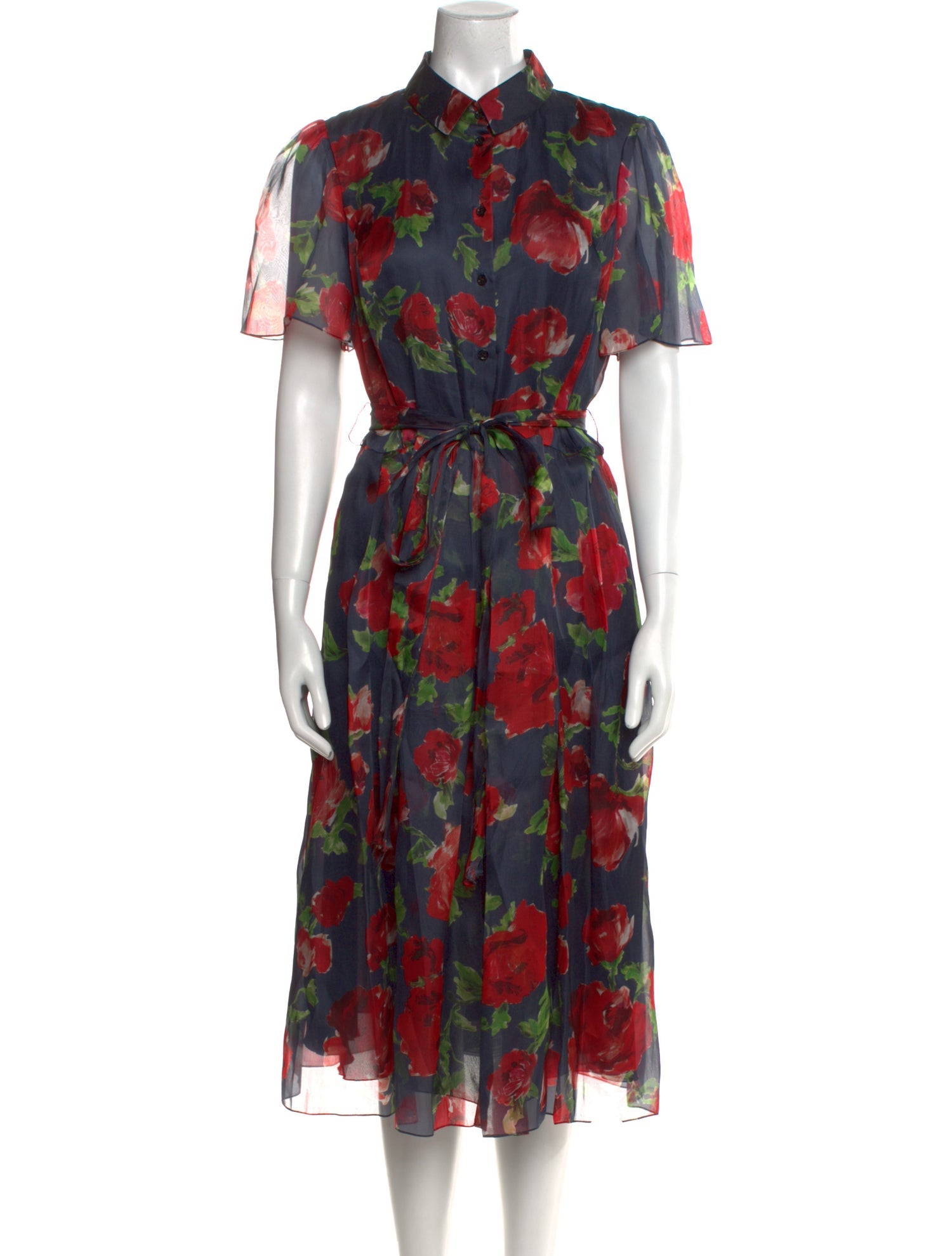 Carolina Herrera Silk Midi Length Dress