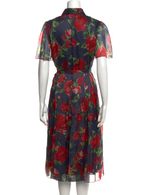 Carolina Herrera Silk Midi Length Dress