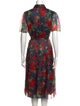 Carolina Herrera Silk Midi Length Dress