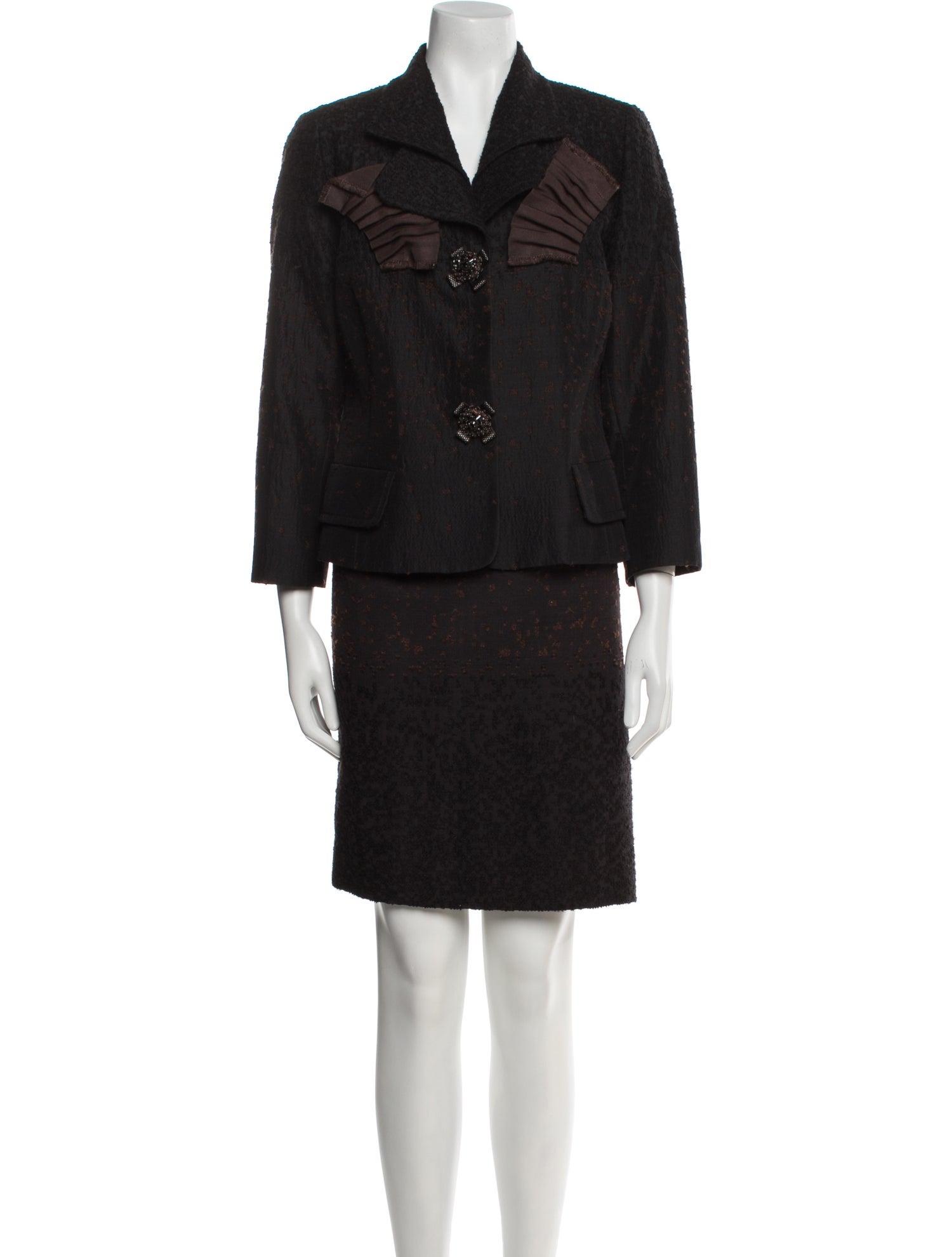 Carolina Herrera Wool Skirt Set