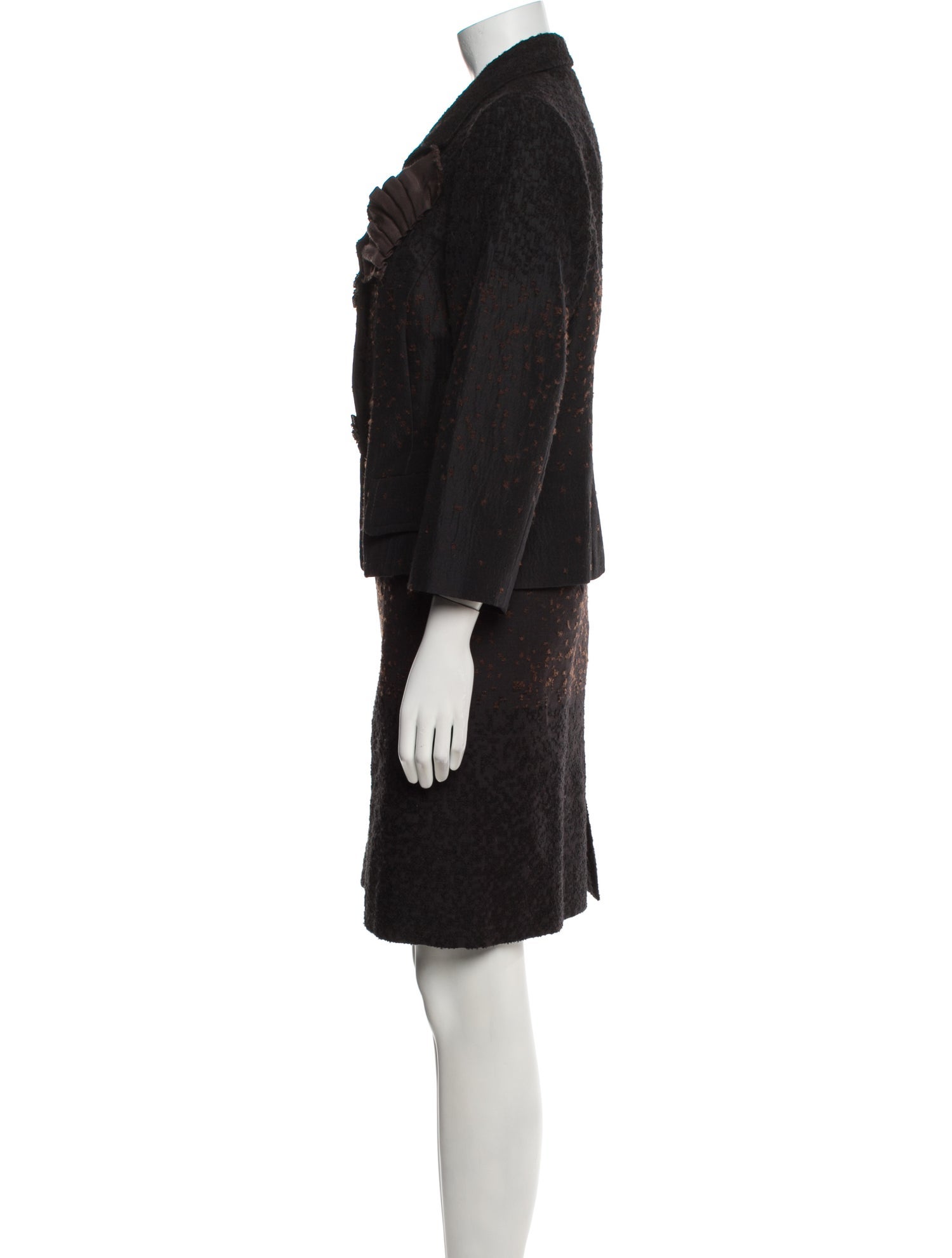 Carolina Herrera Wool Skirt Set