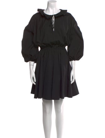 Carolina Herrera Scoop Neck Knee-Length Dress