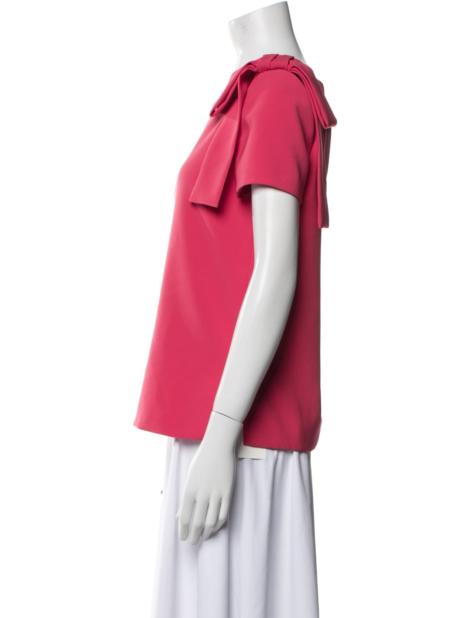 Carolina Herrera Square Neckline Short Sleeve Blouse w/ Tags