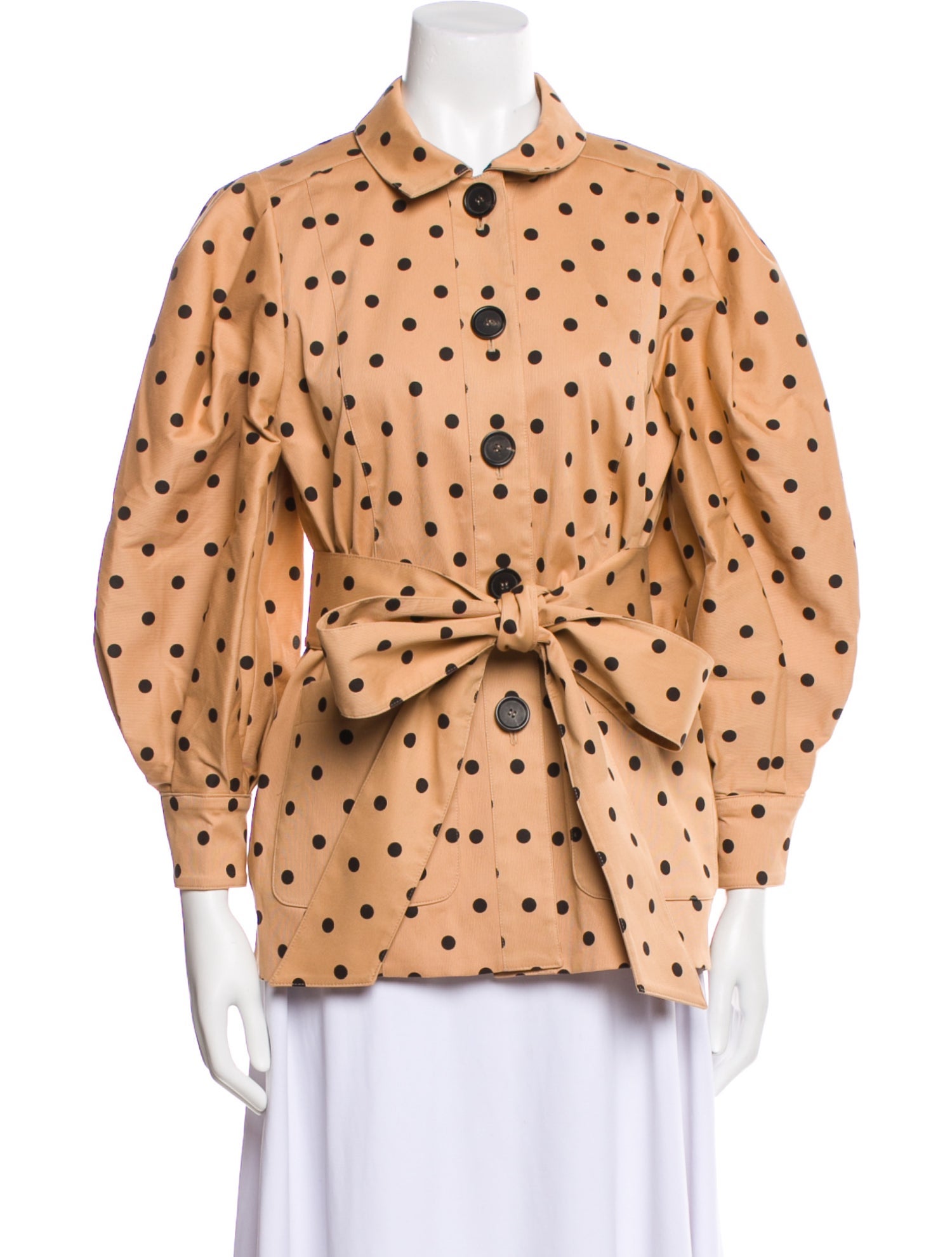 Carolina Herrera Polka Dot Print Coat