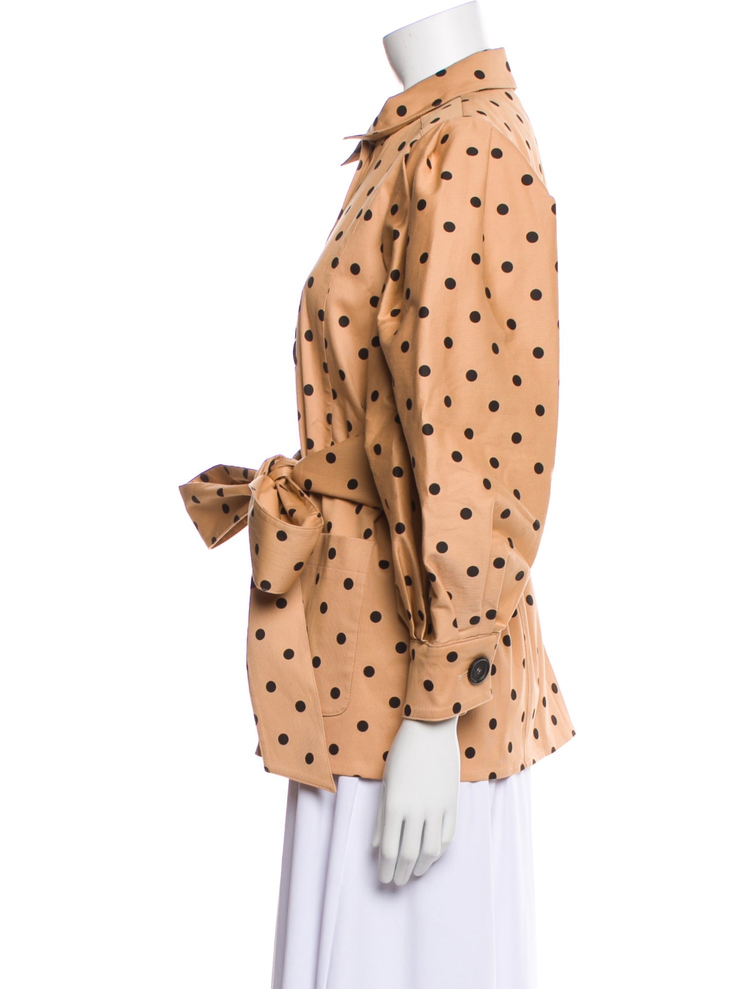 Carolina Herrera Polka Dot Print Coat
