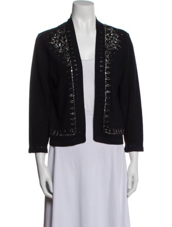 Carolina Herrera Merino Wool Open Front Sweater