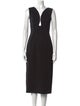 Carolina Herrera Virgin Wool Midi Length Dress
