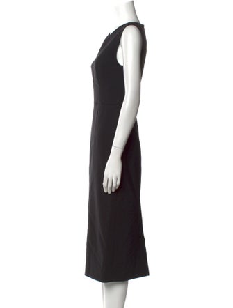Carolina Herrera Virgin Wool Midi Length Dress