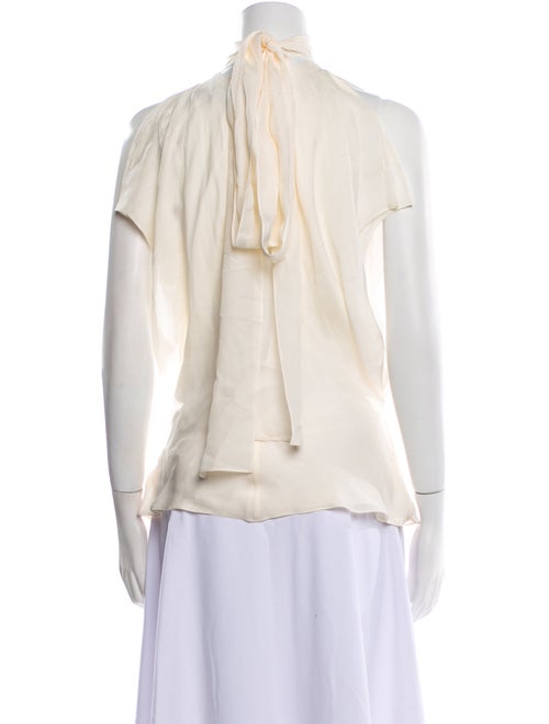 Carolina Herrera Silk Mock Neck Blouse