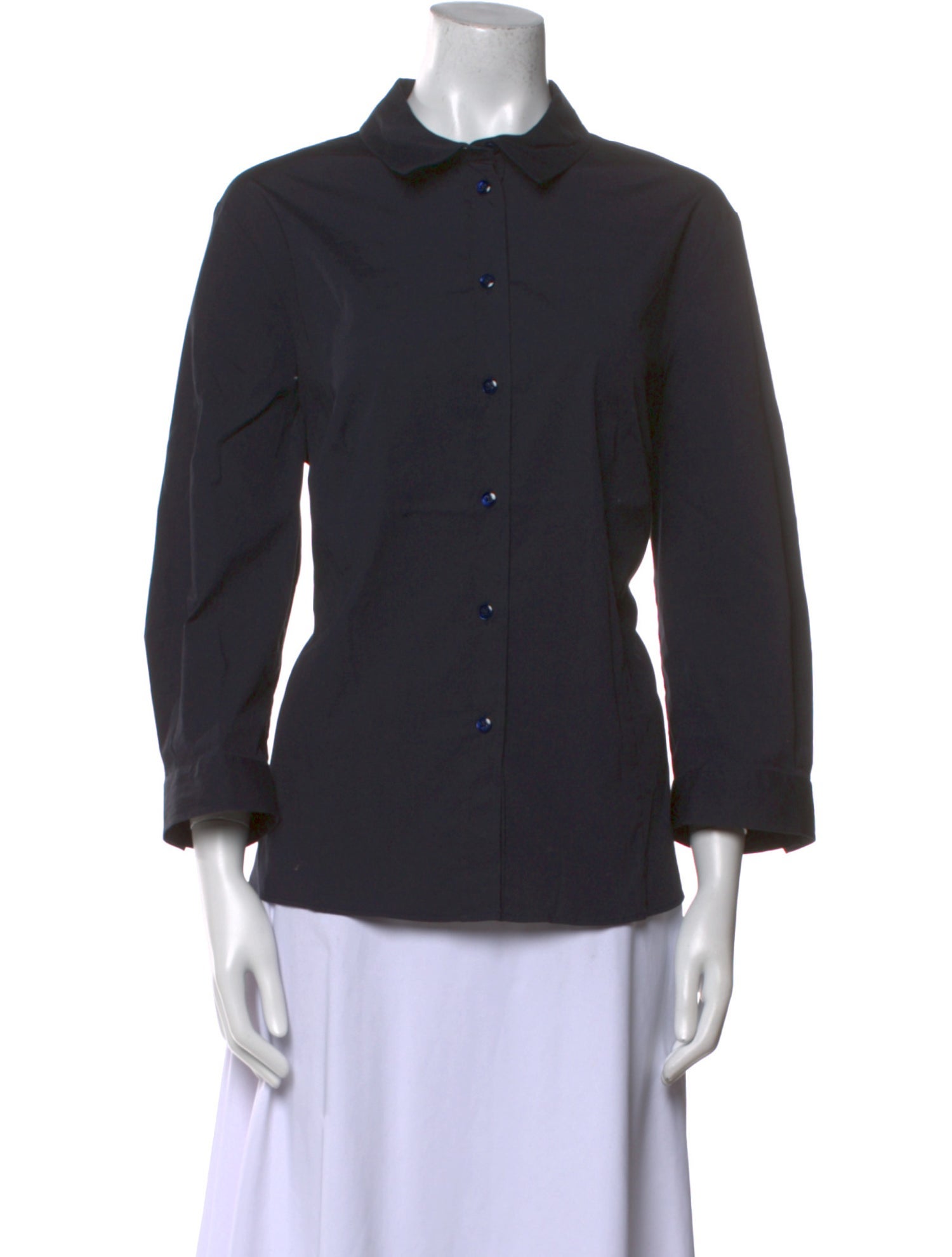 Carolina Herrera Three-Quarter Sleeve Button-Up Top