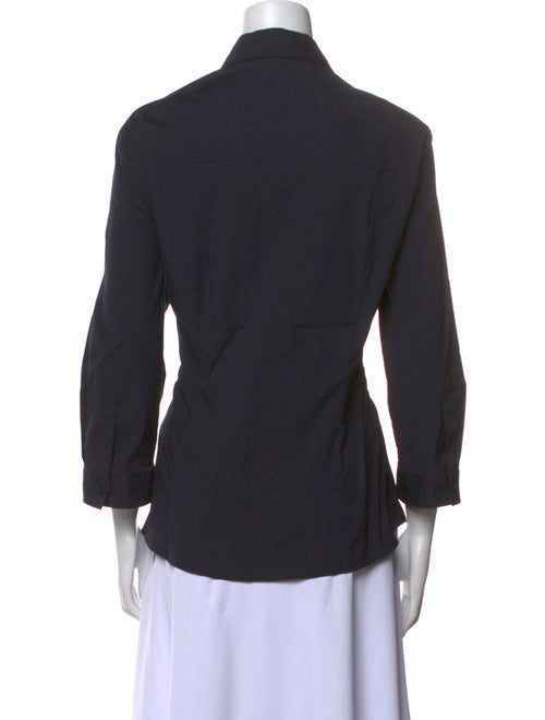 Carolina Herrera Three-Quarter Sleeve Button-Up Top