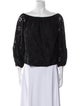 Carolina Herrera Off-The-Shoulder Three-Quarter Sleeve Blouse