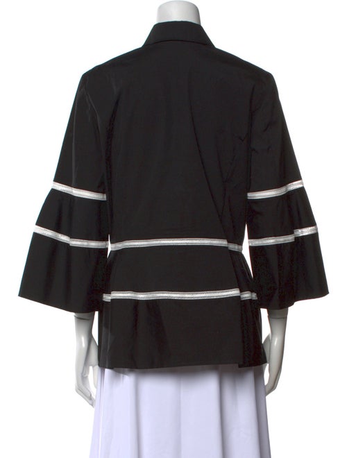 Carolina Herrera Three-Quarter Sleeve Button-Up Top