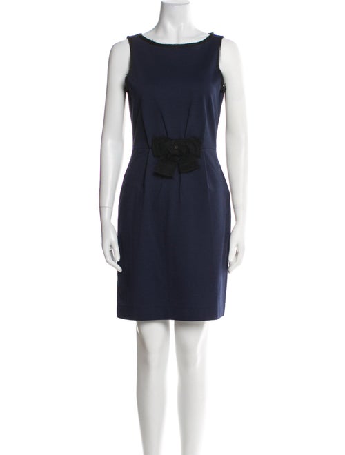 Carolina Herrera Bateau Neckline Mini Dress