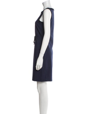 Carolina Herrera Bateau Neckline Mini Dress