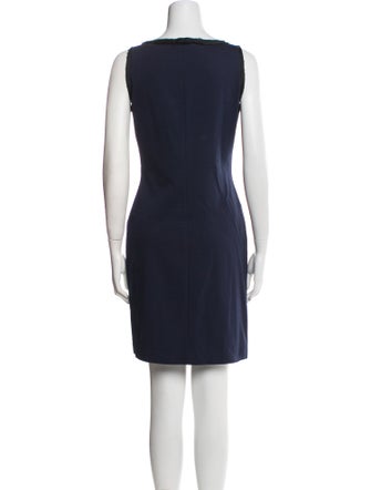 Carolina Herrera Bateau Neckline Mini Dress