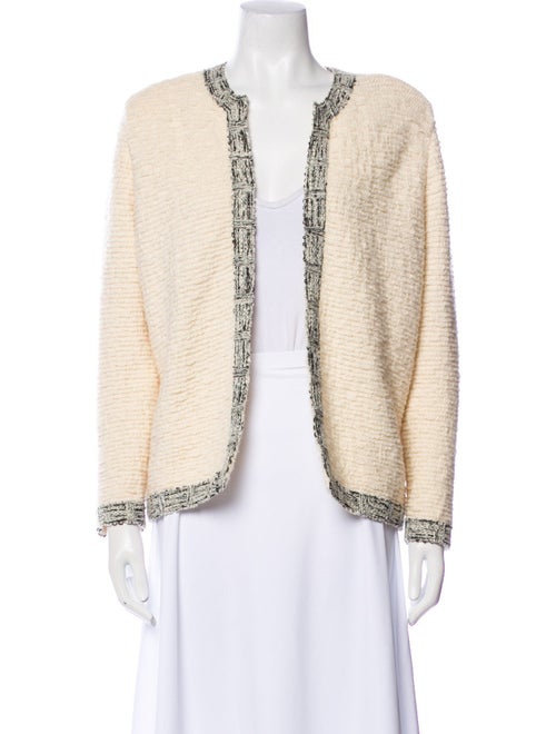 Carolina Herrera Virgin Wool Open Front Sweater
