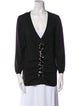 Carolina Herrera Virgin Wool Plunge Neckline Sweater