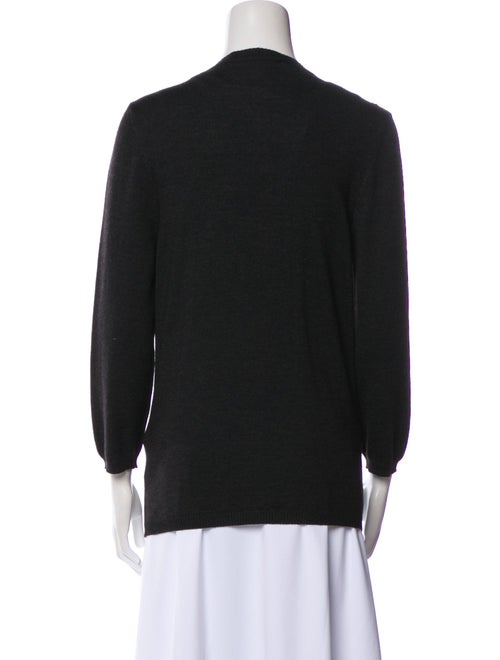 Carolina Herrera Virgin Wool Plunge Neckline Sweater
